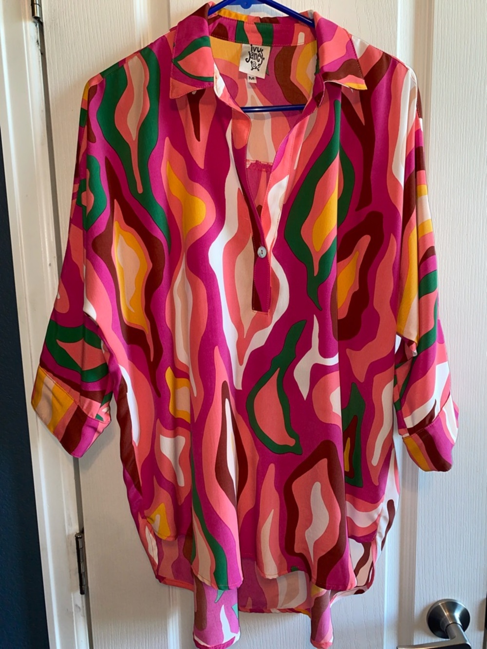 ivy jane Pink and Orange Abstract Print Top